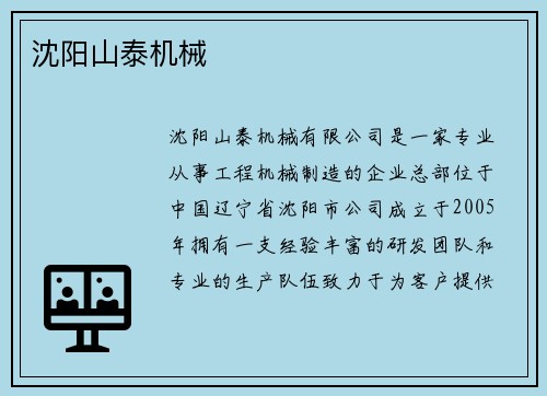 沈阳山泰机械